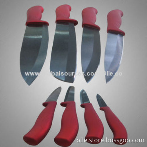 Black Blade Ceramic Knife with Red Metallic Painting ABS Handle